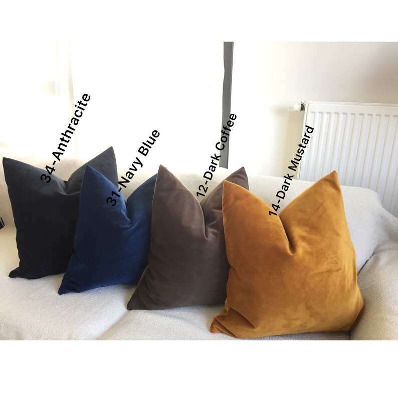 Matte Velvet Pillow Cover Comfortable Soft Velvet Pillows Etsy