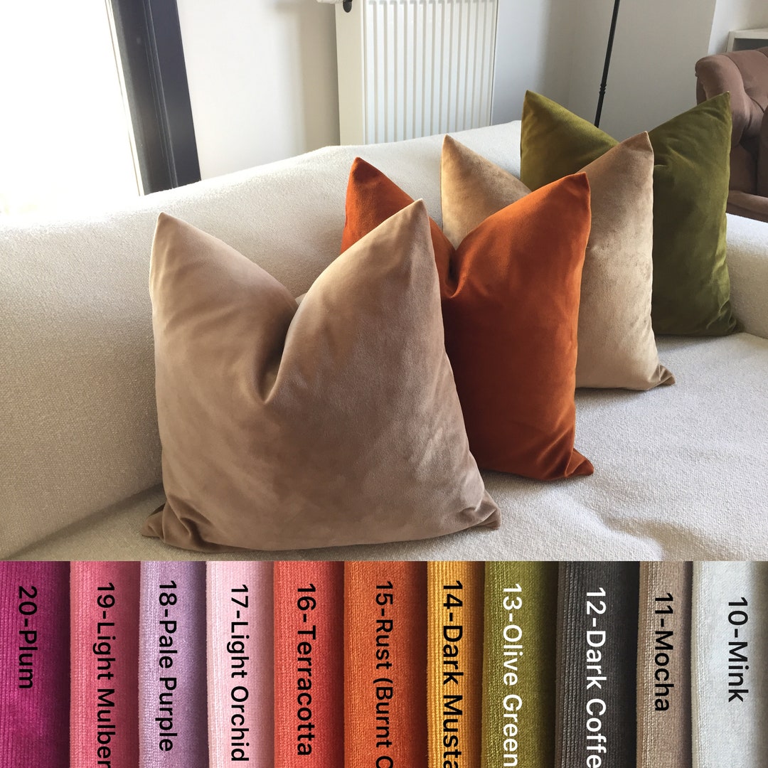 Matte Velvet Pillow Cover Comfortable Soft Velvet Pillows Etsy