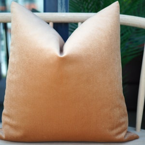Camel Velvet Pillow Cover, Soft Gold Camel Velvet Pillow, Woven Velvet Pillow, Cotton Camel Velvet Pillow Cushion, Velvet Pillow Fabric