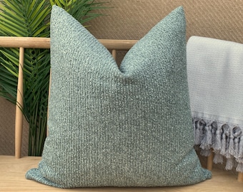 Poszewka na poduszkę Sage Green Boho, tkana poduszka w kolorze szałwii, poduszka Euro Sham, teksturowana poduszka w kolorze szałwii, miękka i gruba tkanina na poduszkę