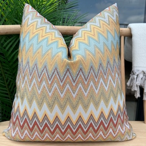 Colorful Chevron Pillow Cover, Textured Zigzag Pillow Cushion, Weaving Chevron Pillow Case, Cotton Zigzag Pillow Fabric, Euro Sham Cover