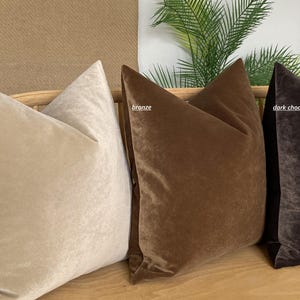 Funda de almohada de terciopelo mate, cómodas y suaves almohadas de terciopelo, decorativas, personalizadas en todos los tamaños y colores.