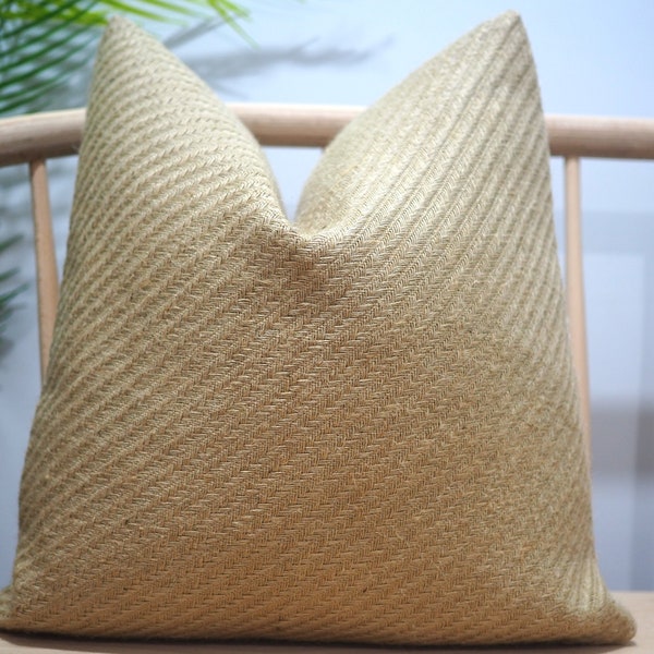 Straw Cushion Etsy