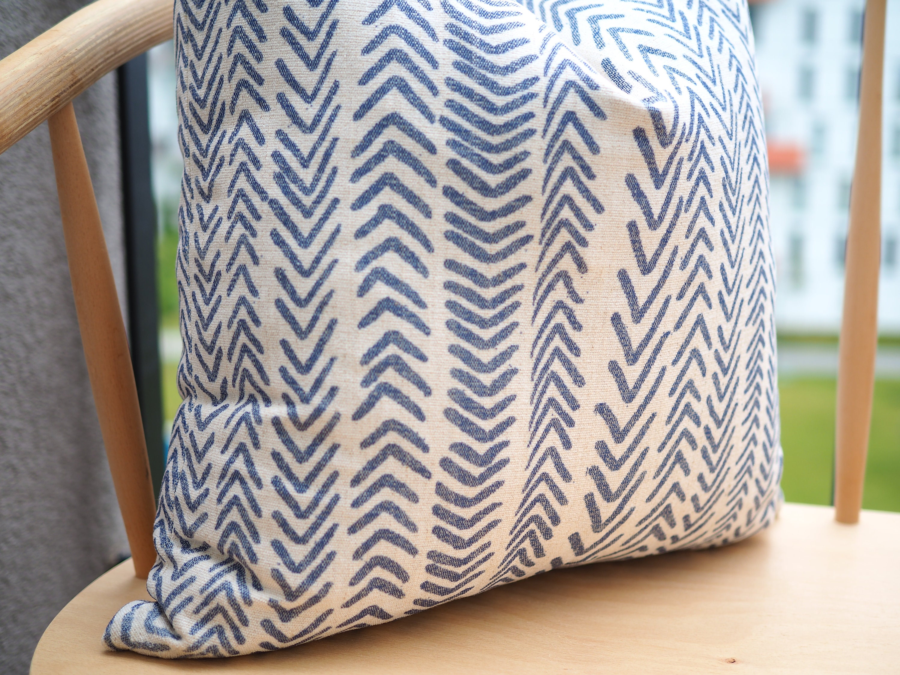 Mudcloth Pillow Cover African Blue Mudcloth Pillow Cushion Etsy