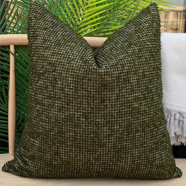 Dark Green Pillow Etsy
