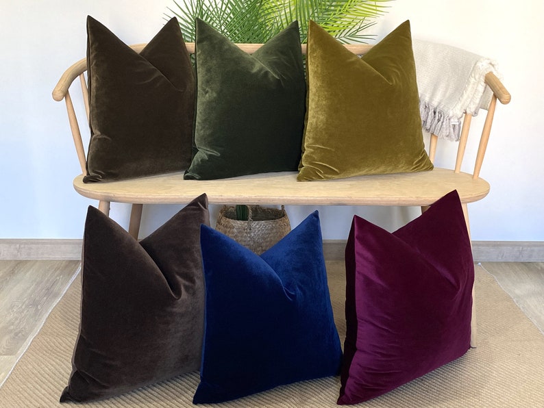 Matte Velvet Pillow Cover, Comfortable Soft Velvet Pillows, Decorative Velvet Pillow, Custom Pillow Cases in All Sizes and All Colors zdjęcie 3