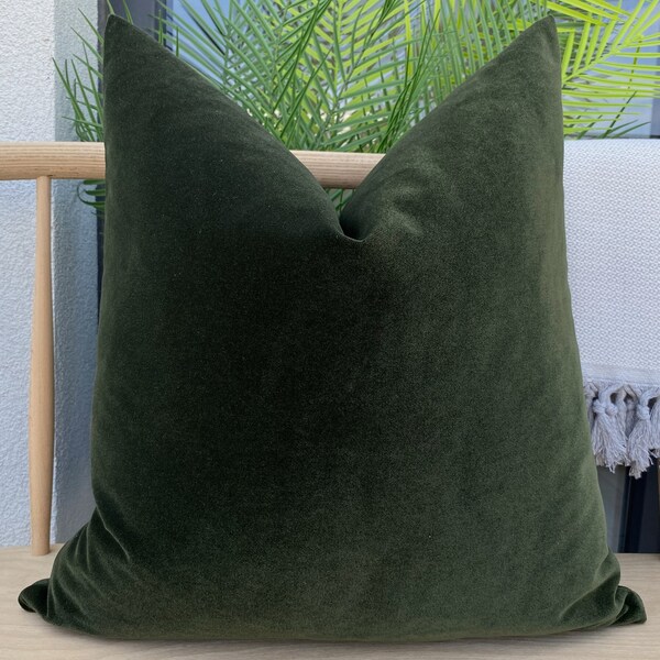 Green Velvet Pillow Etsy