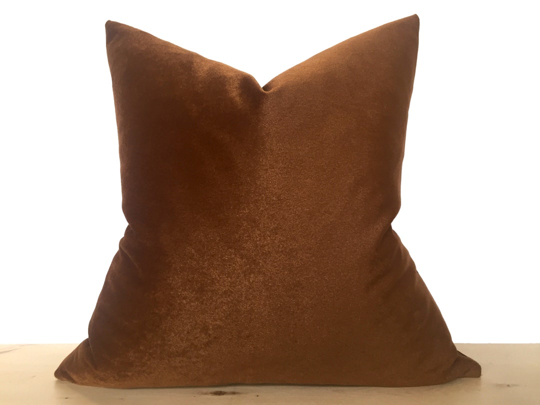 Luxury Copper Velvet Pillow Cover, Soft Velvet Pillow Cushion, Euro