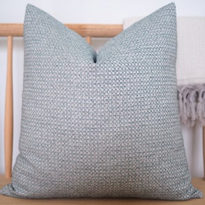 Light Green Boho Pillow Cover, Green and Ivory Pillow Cushion, Textured Boho Pillow Case, Woven Green Boho Pillow, Euro Sham Cover