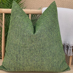 Green Linen Pillow Cover, Super Soft Linen Pillow Cushion, Textured Linen and Cotton Pillow Case, Light Green Linen Pillow, Euro Sham Cover