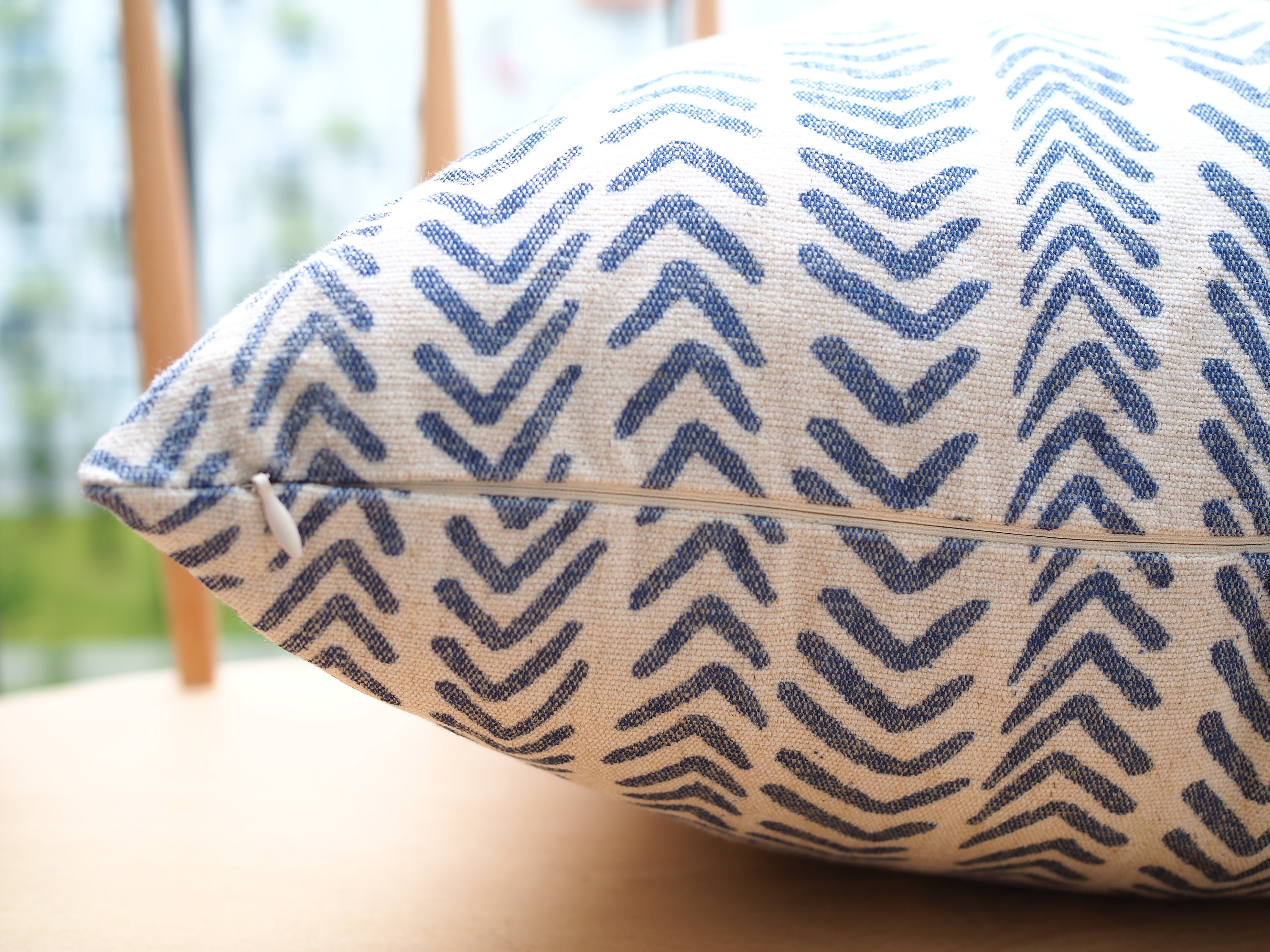 Mudcloth Pillow Cover African Blue Mudcloth Pillow Cushion Etsy
