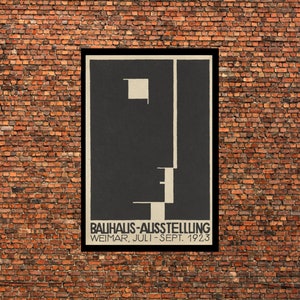 Bauhaus Ausstellung Weimar, Herber Bayer Design, Exhibition Poster, Staatliches Bauhaus, poster Home decor, Framed Poster Or Canvas Print