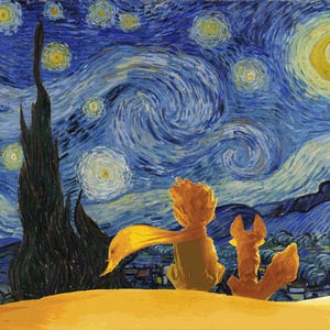 the little prince, le petit prince, little prince poster, little prince art, saint exupéry, prince and fox, el principito, prince nursery