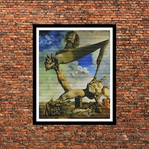 Salvador Dalí (Soft Construction With Boiled Beans, Premonition of Civil War) Canvas Prints, Dalí Canvas Poster, Salvador Dalí Glass Prints