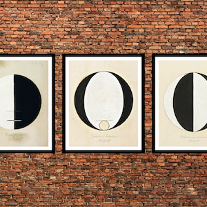 Hilma Klint Art Print - Hilma af Klint Poster, Set of 3 Hilma, Abstract Colorful Wall Art, Aesthetic Gallery Museum, Vintage Exhibition