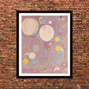 The Ten Largest No 8 Adulthood, Hilma af Klint Swedish artist, framed hilma klint, hilma af klint poster, hilma af klint print, Canvas Print
