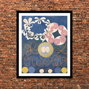 The Ten Largest, No 1 Childhood, Hilma af Klint Swedish artist, framed hilma klint, hilma klint poster, hilma af klint print, klint canvas