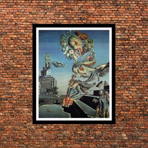 Salvador Dali Canvas, Dali The Lugubrious Game Canvas Wall Art Print Framed, Dali Reproduction Print