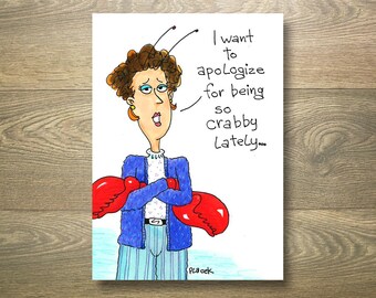 Tarjeta de disculpa humorística