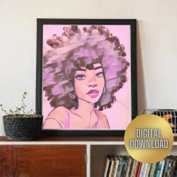 African American Women Art Black Girl Wall Art Earth and Etsy