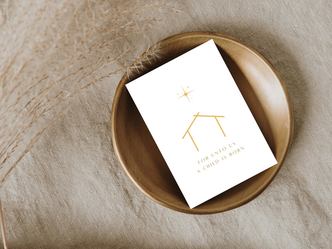 Nativity Wall Art Printable Nativity Christmas Card Nativity Printable ...
