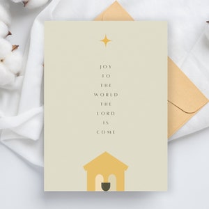 Printable Nativity Christmas Card | Minimalist Christian Christmas Card ...