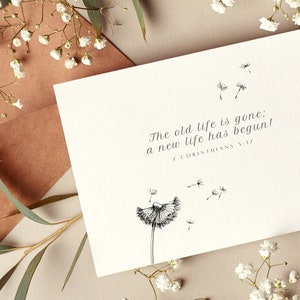 Printable Baptism Card | Christian Gift, Printable PDF, Instant Download, New Life Gift