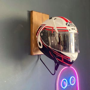 Helmet Wall Mounth Gift for Bikers Helmet Wall Hanger Wall Helmet Rack Wooden Helmet Holders