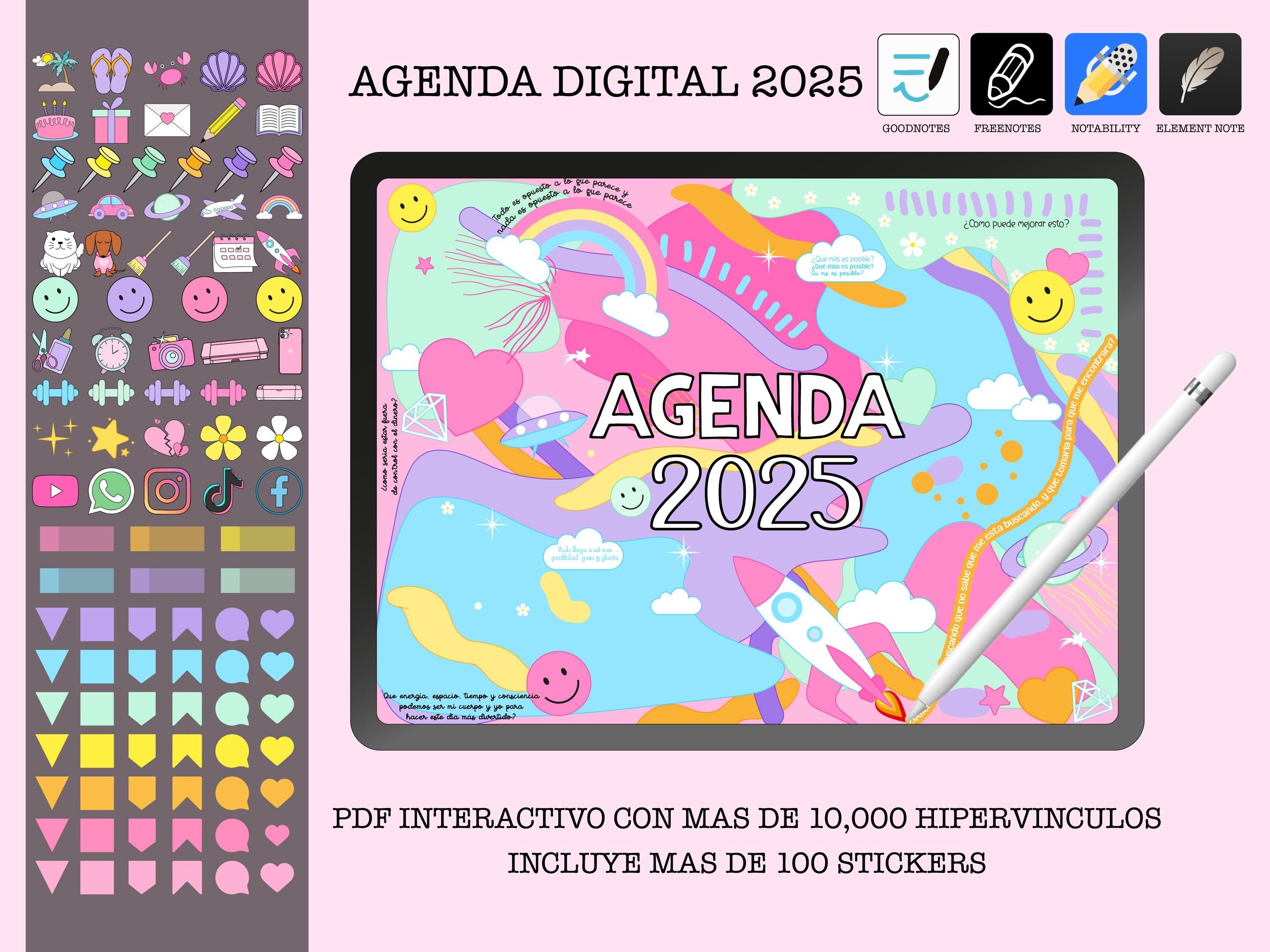 DIGITAL AGENDA 2025 + full color STICKERS