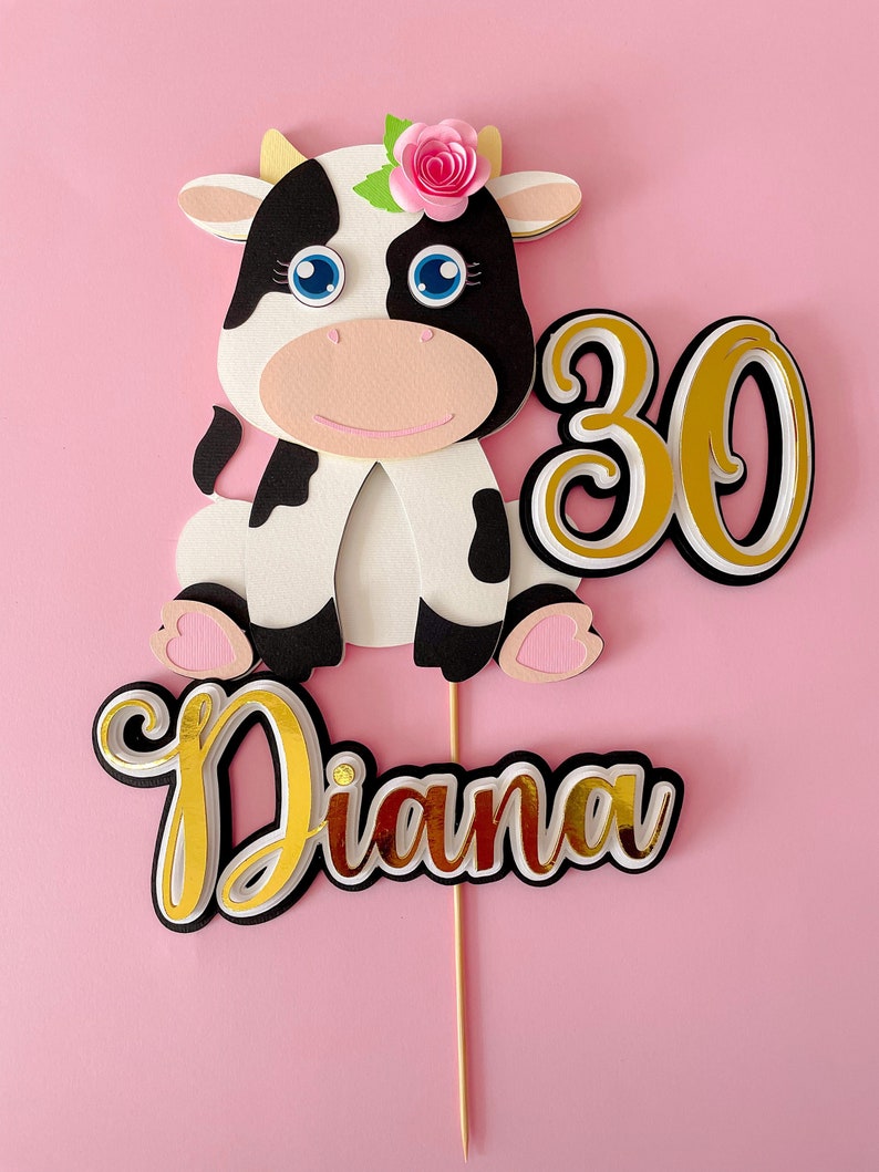 Little Cow Cake Topper Template - Etsy