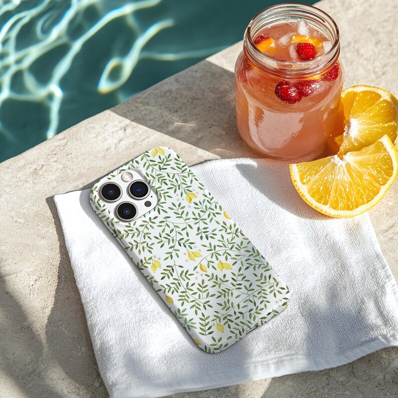 iPhone tough case mockup for Summer.
Display your artwork in this unique iPhone case mockup and post it on your shop and social media. Perfect for small business artists who want to showcase their designs.
This mockup displays an iPhone by the pool.