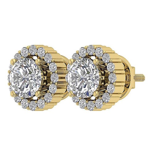 Lab-Created shops 4.55 ct Round Cut Diamond Removable Jacket Stud Earring -925 Sterling Silver push back earring -women's gift