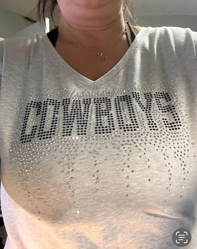 DALLAS Cowboys Rhinestone Shirt, Sparkle Shiney Rhinestone Classic ...