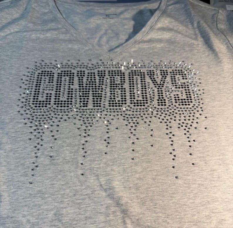 DALLAS Cowboys Rhinestone Shirt, Sparkle Shiney Rhinestone Classic ...