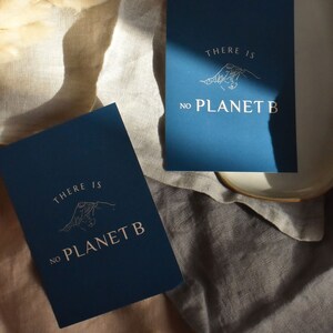 Carte postale There is No Planet B | Affiche Écologie | Carte postale planète | Citation inspirante | Affirmation positive