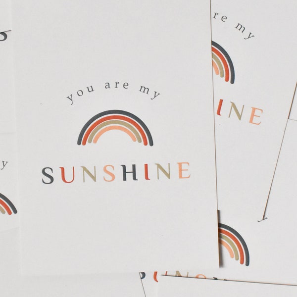 Carte postale Illustration You are my sunshine