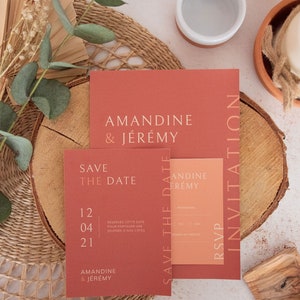Sahara Wedding Invitation | Terracotta Wedding Invitation | Boho announcement