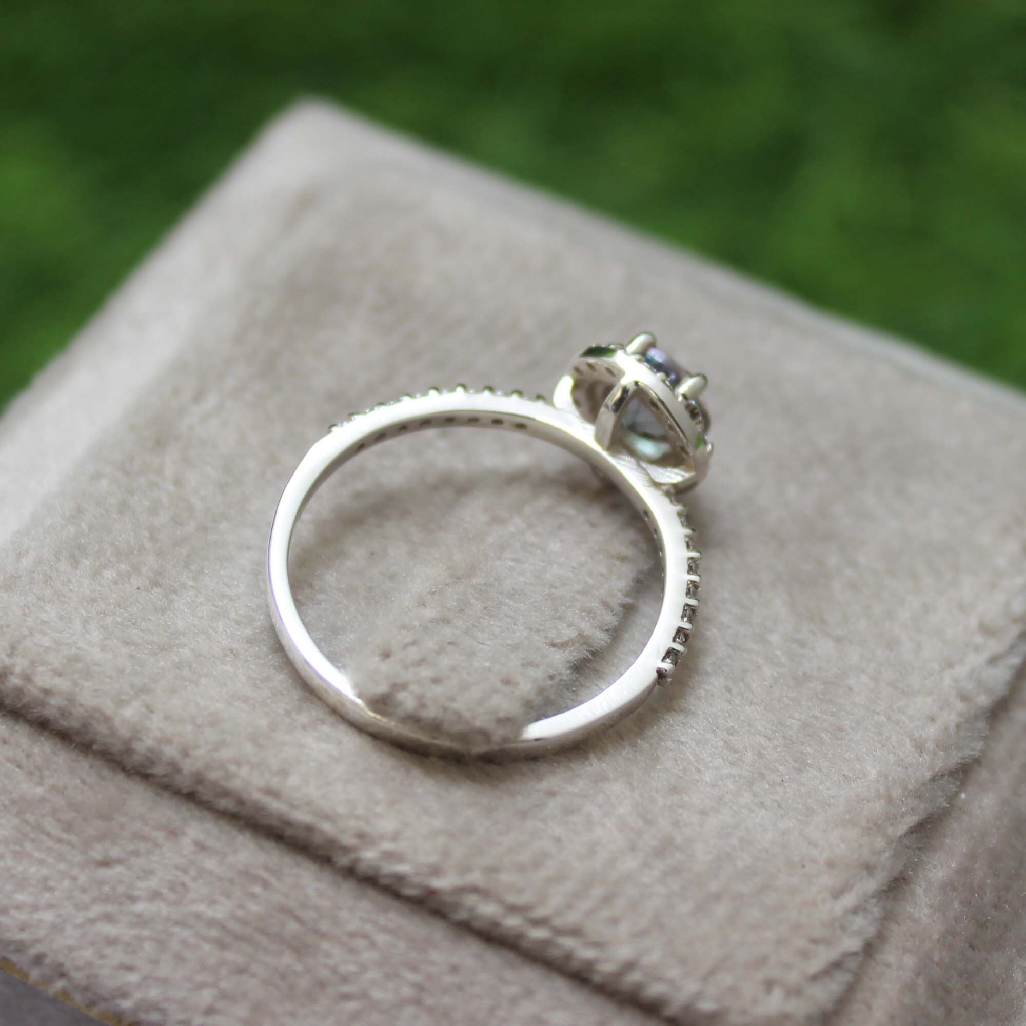 Anello Argento 925 Con Topazio Mistico E Opale – Gioiello Fidanzamento O Regalo Donna Taglia 8