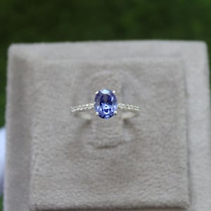 Oval Cut Tanzanite Ring | Vintage Ring | Sterling Silver Engagement Ring | Unique Anniversary Ring | December Birthstone | Gift Idea