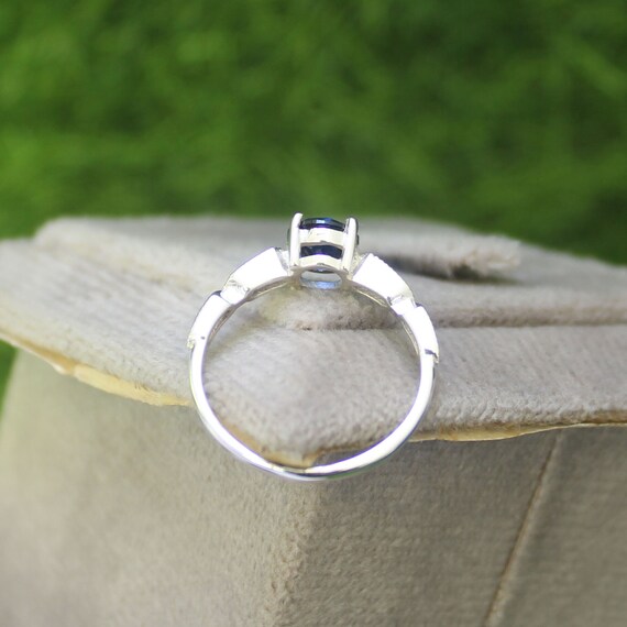 Silvershake Genuine Tanzanite Sterling Silver Leaf Ring – Size 10, Hypoallergenic, Gift Box Included - View #7