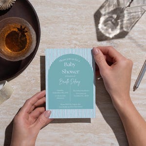 Baby Shower Invitations Fully Customizable Digital Download