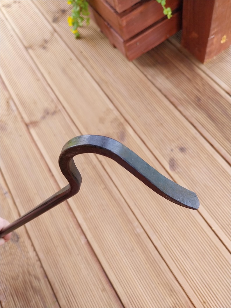 Hand Forged Iron Fireplace Poker.forged Fireplace Tool.blacksmith Poker ...