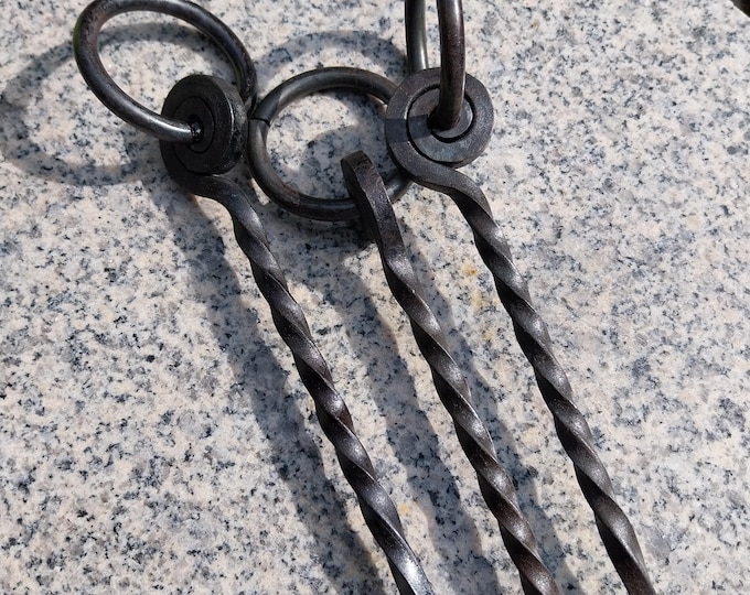 Hand Forged Iron Grill Skewer.Forged BBQ Skewer.Forged Iron BBQ Tool.Wrought Iron Skewer.