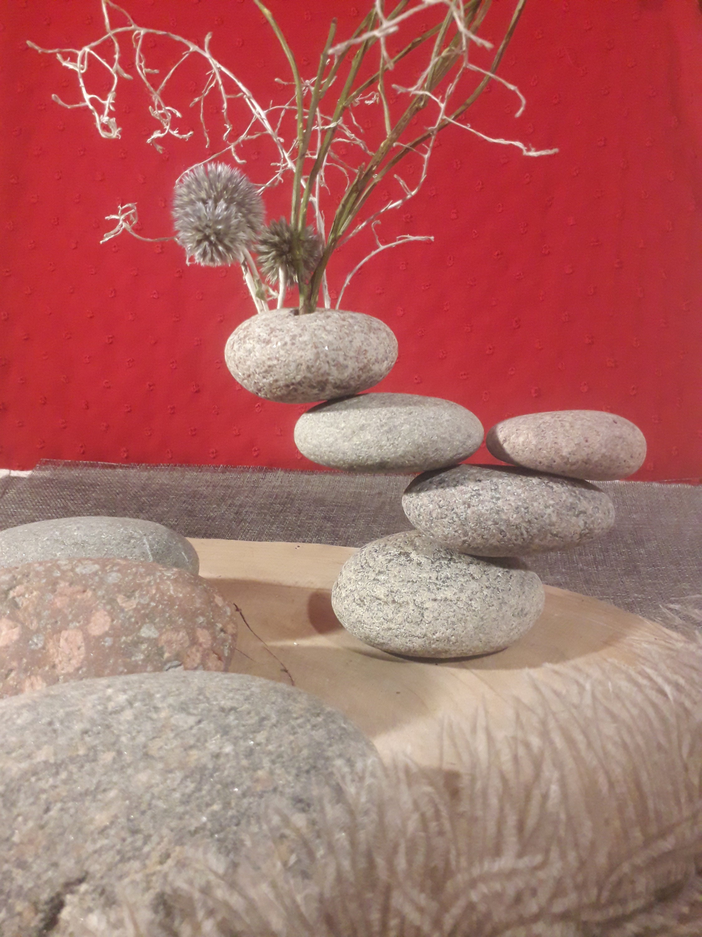 Ikebana Vase.ikebana Stone Vase.japanese Ikebana Vase.dried Etsy