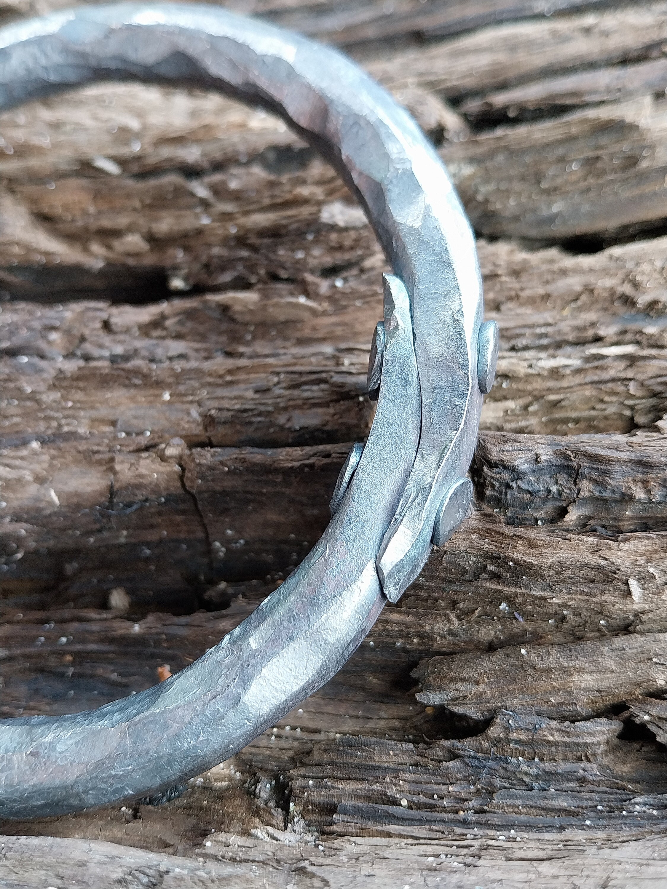 Hand Forged Iron Ring.large Metal Circle.vintage Style Blacksmith Round ...
