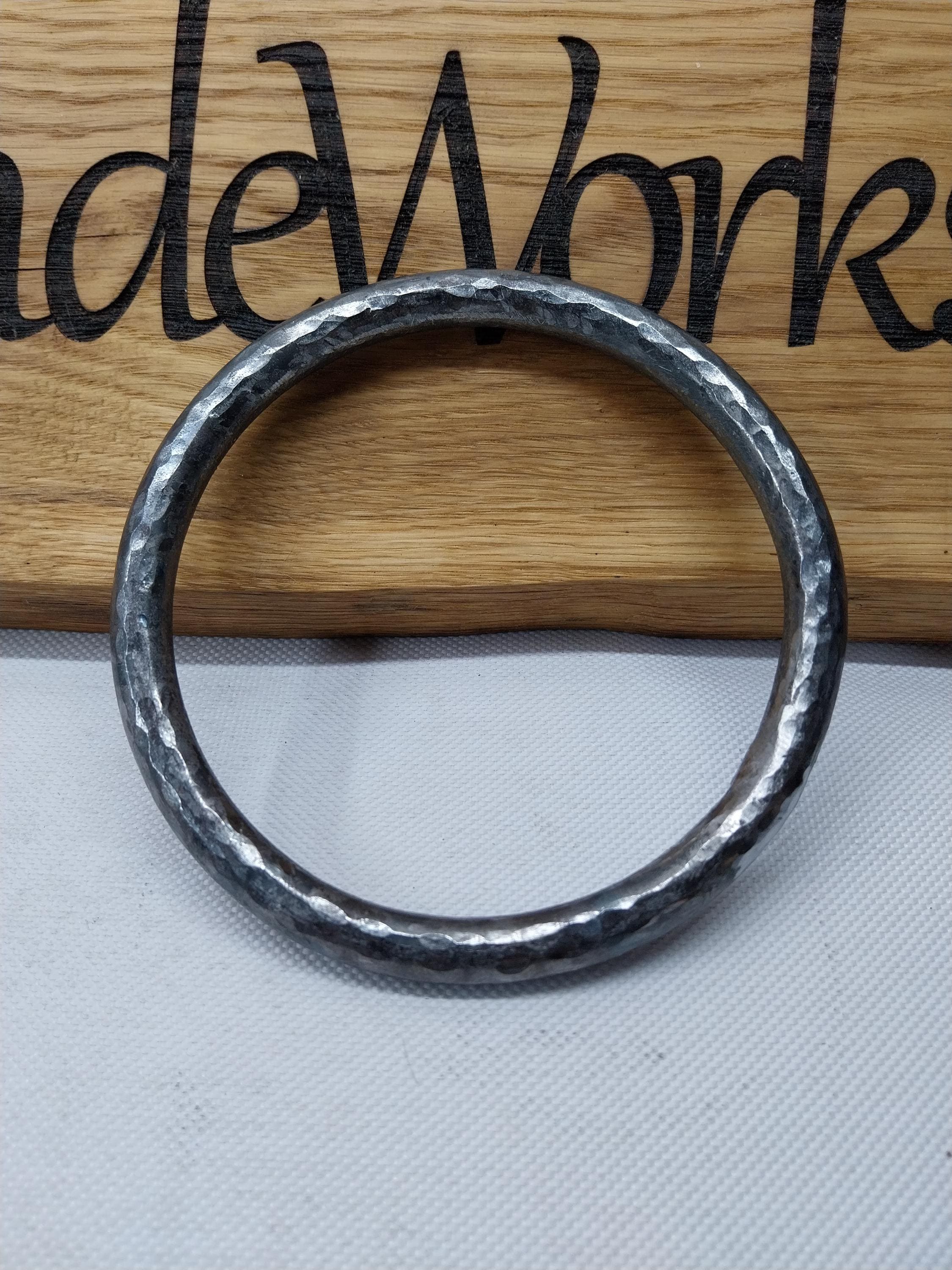 Hand Forged Iron Circle.Wrought Metal Ring.Large Iron Ring.