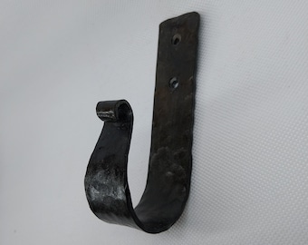 Forged Flat Iron Hook.Blacksmith Kitchen Hook.Wrought Door Hook.