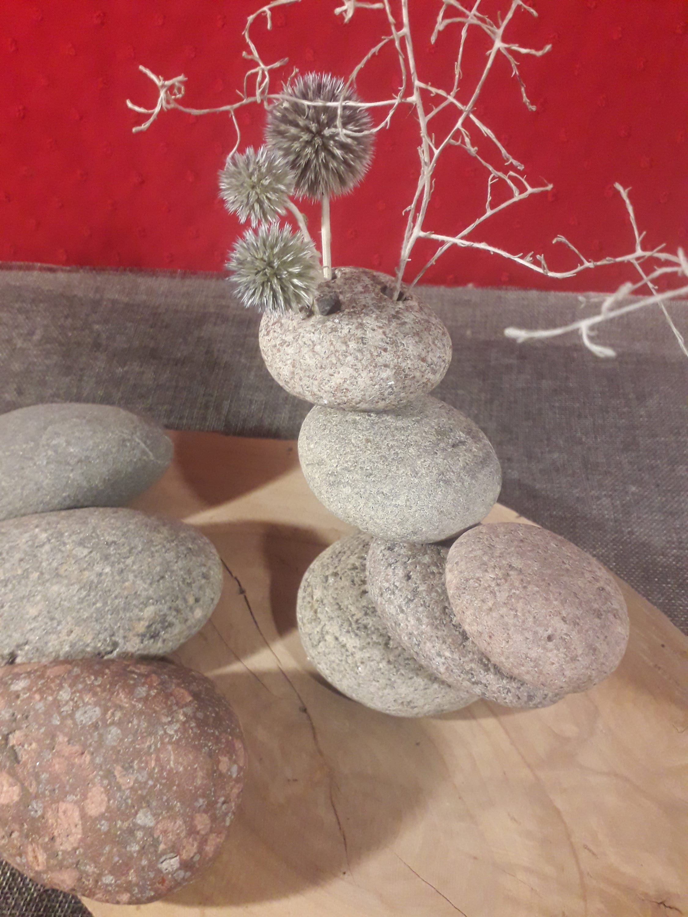 Ikebana Vase.ikebana Stone Vase.japanese Ikebana Vase.dried Etsy