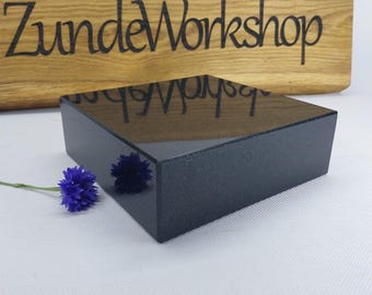Hand Polished Black Granite Base.Stone Display.Granite Pedestal.Natural Stone Base For Sculpture 15×15×5cm(5.9&quot;×5.9&quot;×2&quot;)