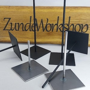 Base de acero para escultura. Soporte para objetos de arte. Soporte para escultura de 90 × 90 mm (3,5" × 3,5").